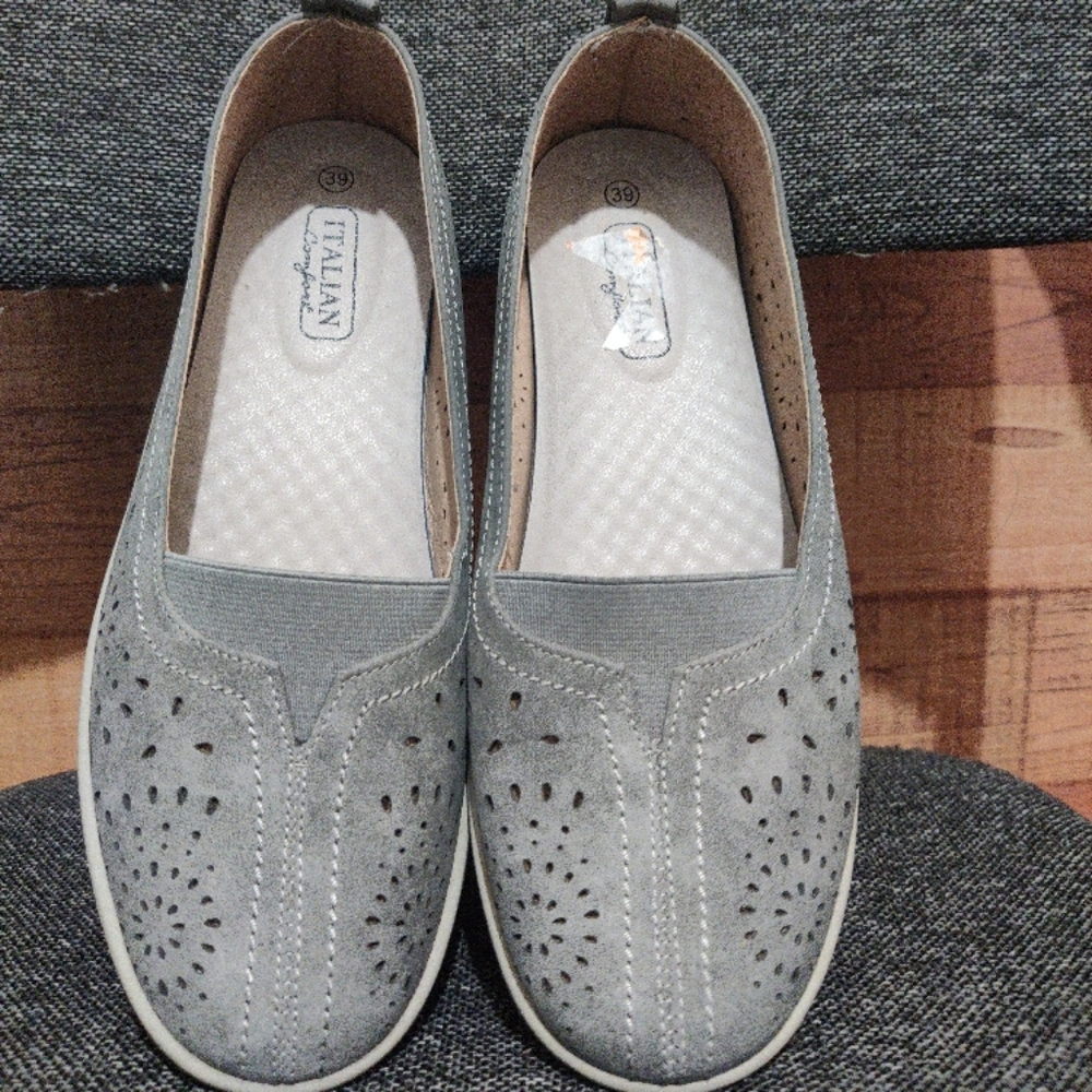 Grey Women's Slip-On Shoes